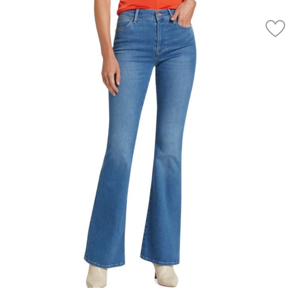 FRAME Le High Flare Bootcut Jeans in Randall Blue